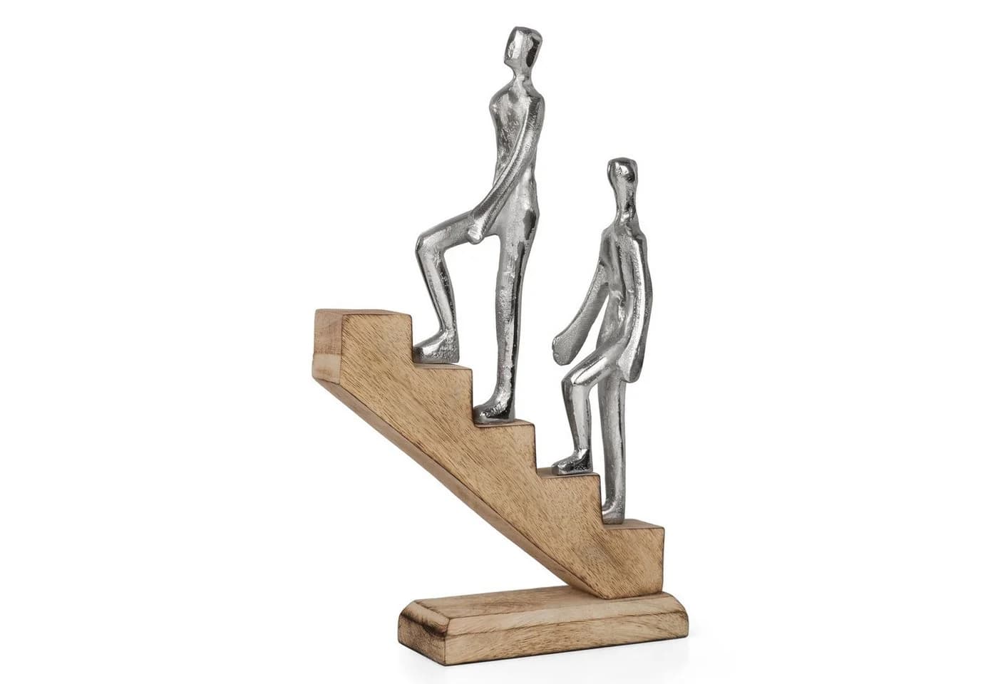 Moritz Skulptur Dekofigur Aufstieg mit 2 Personen aus Aluminium & Holz - Bild 2