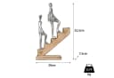 Moritz Skulptur Dekofigur Aufstieg mit 2 Personen aus Aluminium & Holz Bild 3