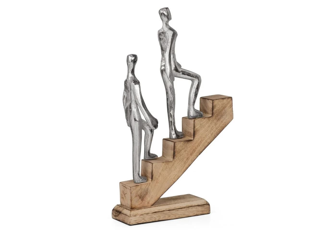 Moritz Skulptur Dekofigur Aufstieg mit 2 Personen aus Aluminium & Holz - Bild 4