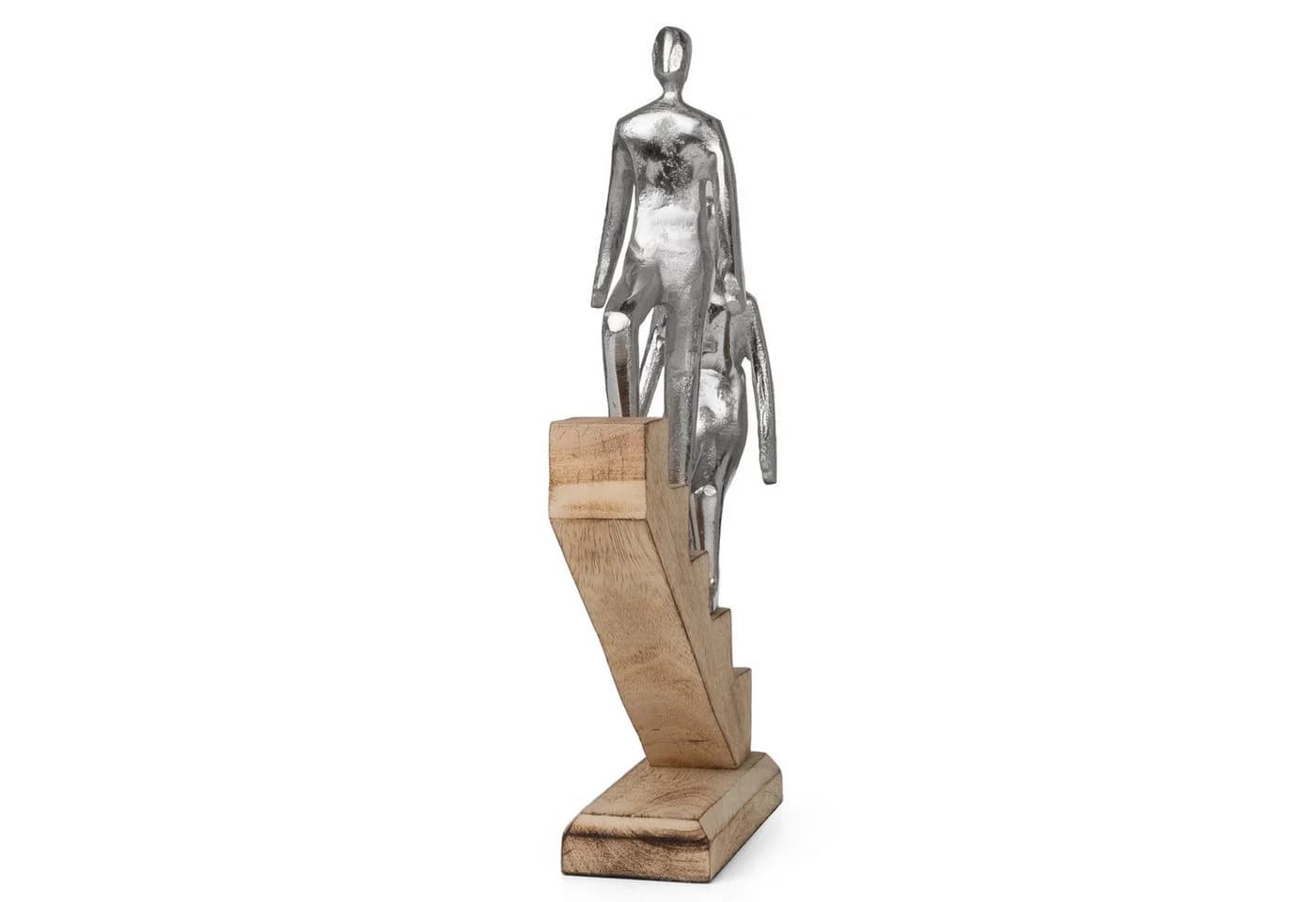Moritz Skulptur Dekofigur Aufstieg mit 2 Personen aus Aluminium & Holz - Bild 5