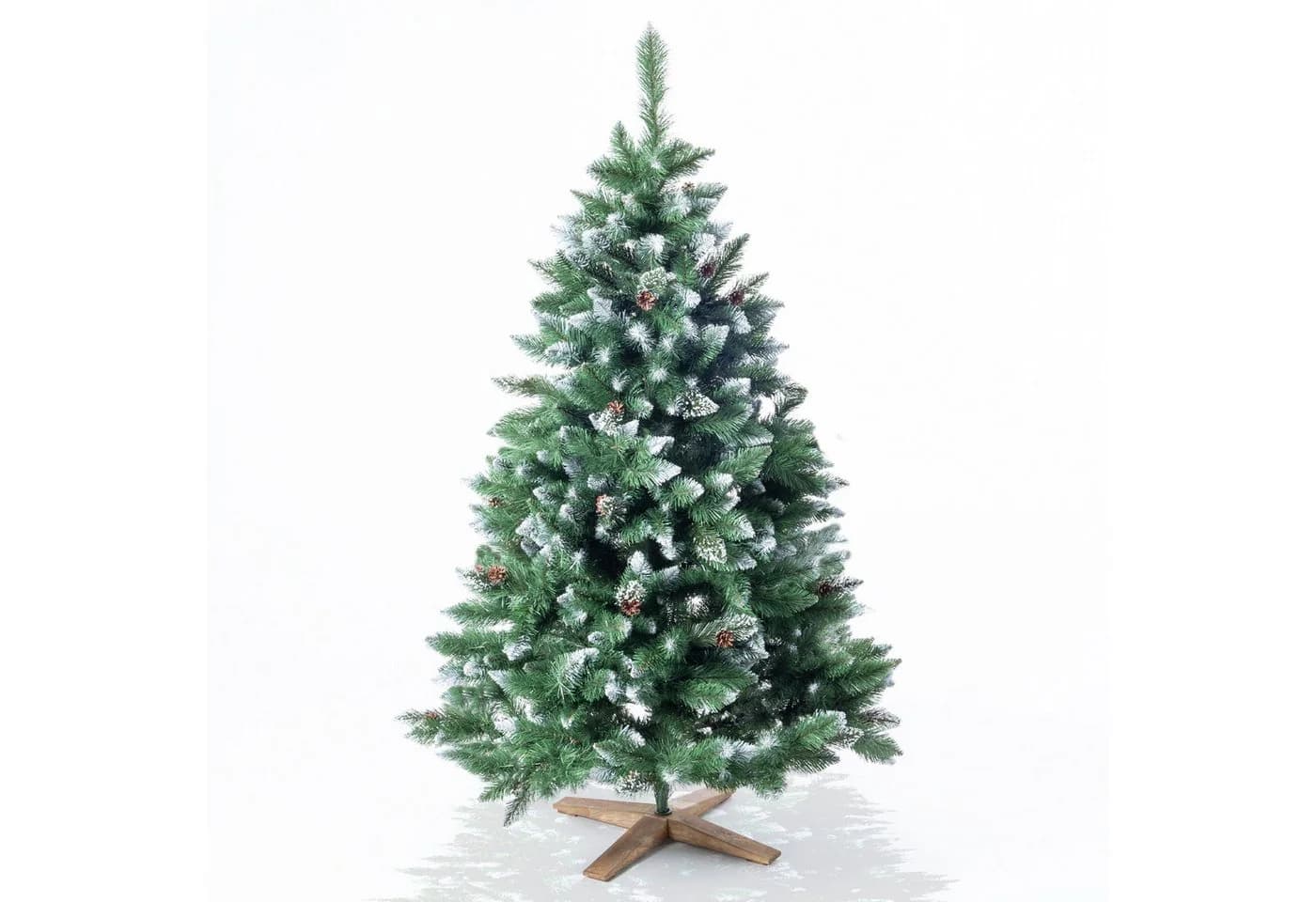 Onbest Weihnachtsbaum Winterland PVC mit Schnee-Effekt & Holzständer - Bild 2