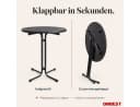 Onbest Stehtisch Klappbar Schwarz mit Tischhusse Bild 5