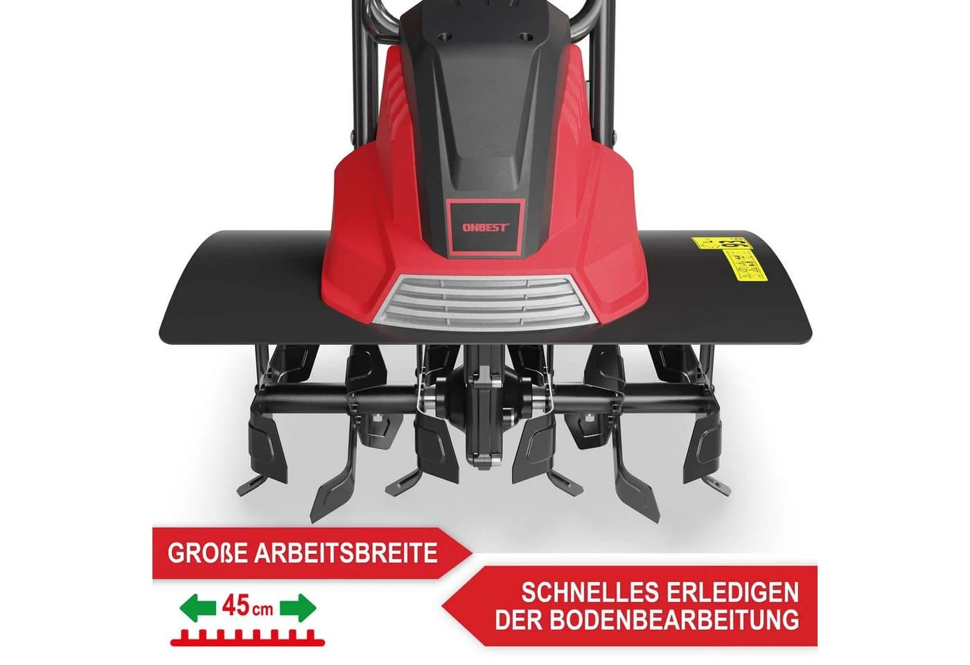 Onbest Elektromotorhacke T1545 1500W 45cm Arbeitsbreite 24 Messer - Bild 5