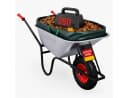 Onbest Schubkarre 250 kg Tragkraft verzinkt mit Gartensack Bild 2