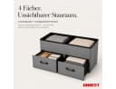 Onbest Sitzbank mit Stauraum gepolstert faltbar Grau Leinenoptik Bild 1