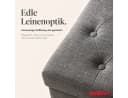 Onbest Sitzbank mit Stauraum gepolstert faltbar Grau Leinenoptik Bild 4