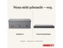 Onbest Sitzbank mit Stauraum gepolstert faltbar Grau Leinenoptik Bild 4