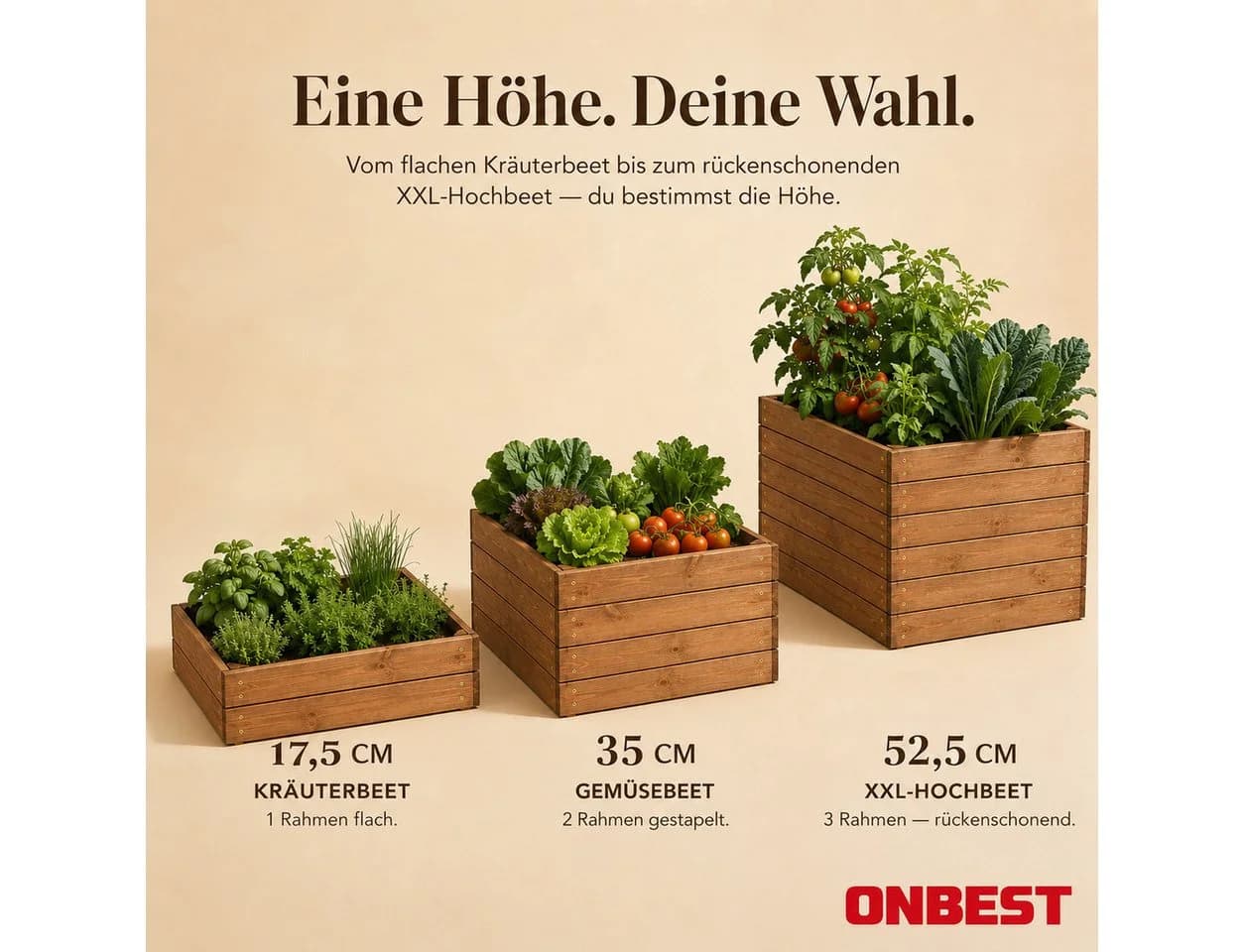 Onbest Rasenkante Pflanzrahmen 3er Set inklusive Pflanzvlies - Bild 3