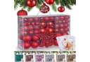 Onbest Weihnachtskugel-Set 128-tlg. Rot Kunststoff mit Aufbewahrungsbox Bild 2