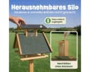 Zooprinz Vogelhaus mit Ständer und Futtersilo aus massivem Kiefernholz Bild 3
