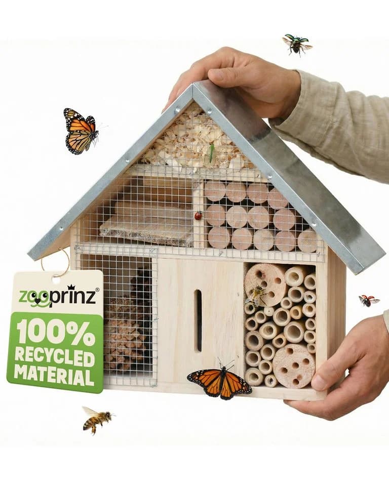 Zooprinz Insektenhotel XXL aus Vollholz mit Blechdach - Bild 2