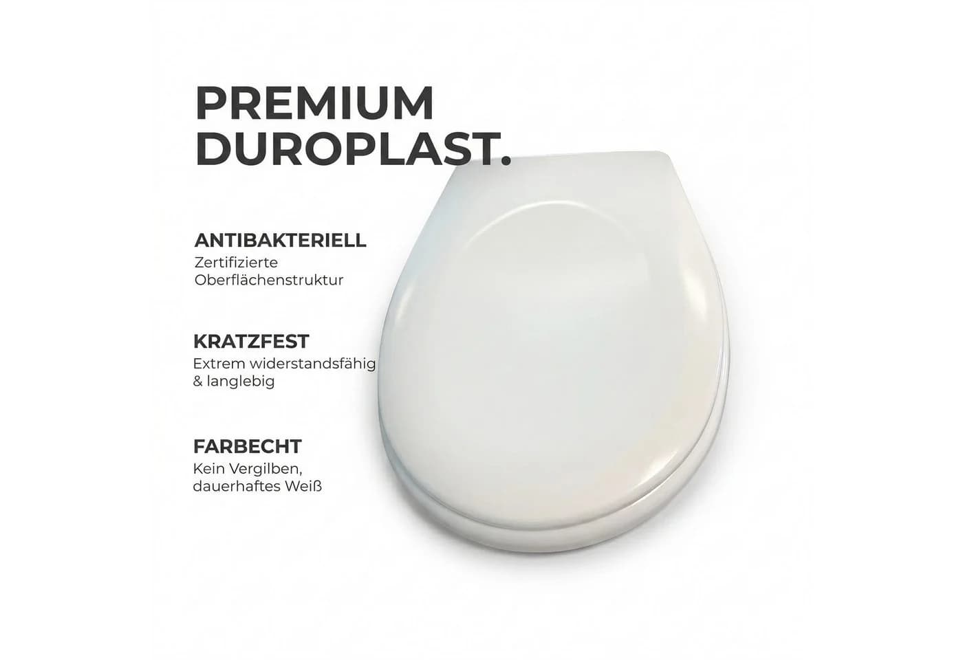 Onbest WC-Sitz mit Absenkautomatik Duroplast Weiß - Bild 5