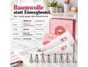 Onbest Spritzbeutel Set 12-tlg. Edelstahl Tüllen & Baumwolle Beutel Bild 5