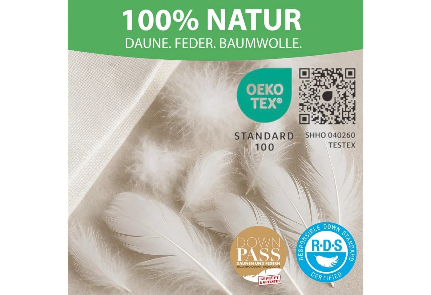Welldora Federbettdecke Sommer 20% Daunen - Bild 3