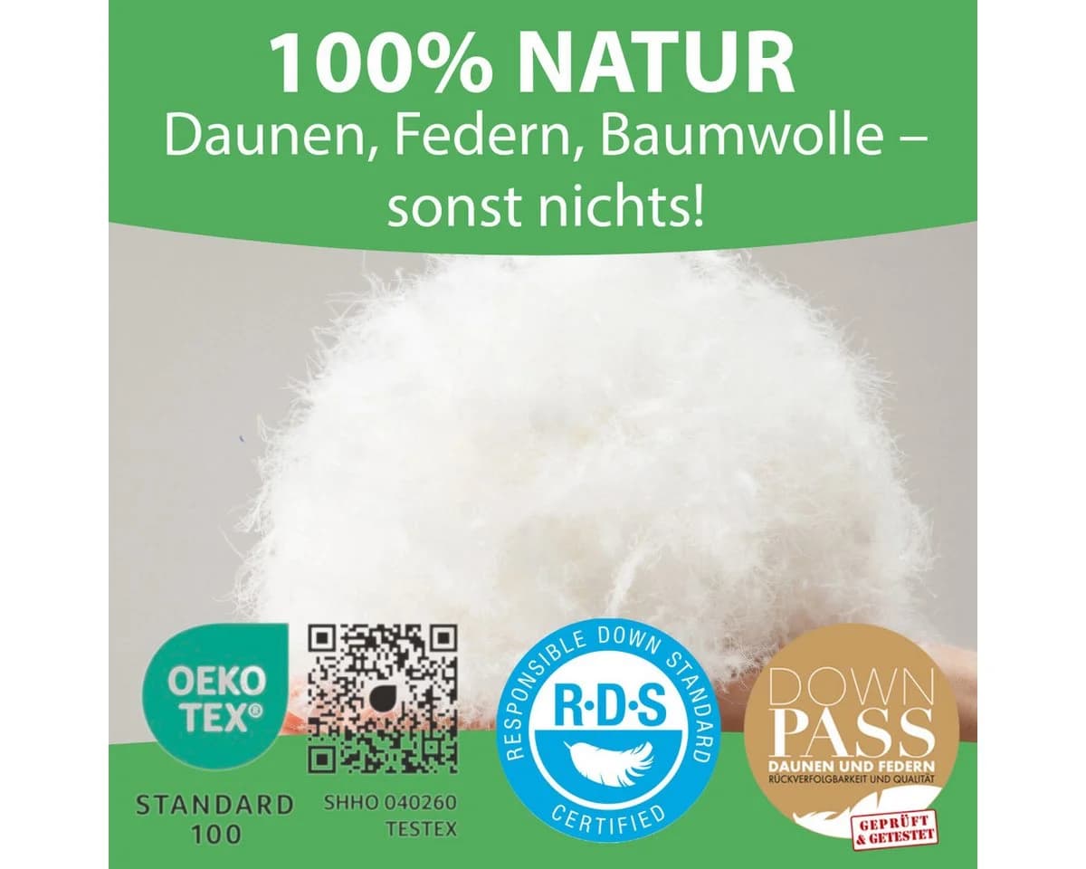 Welldora Daunenbettdecke 4-Jahreszeiten Komfort Allergiker - Bild 3