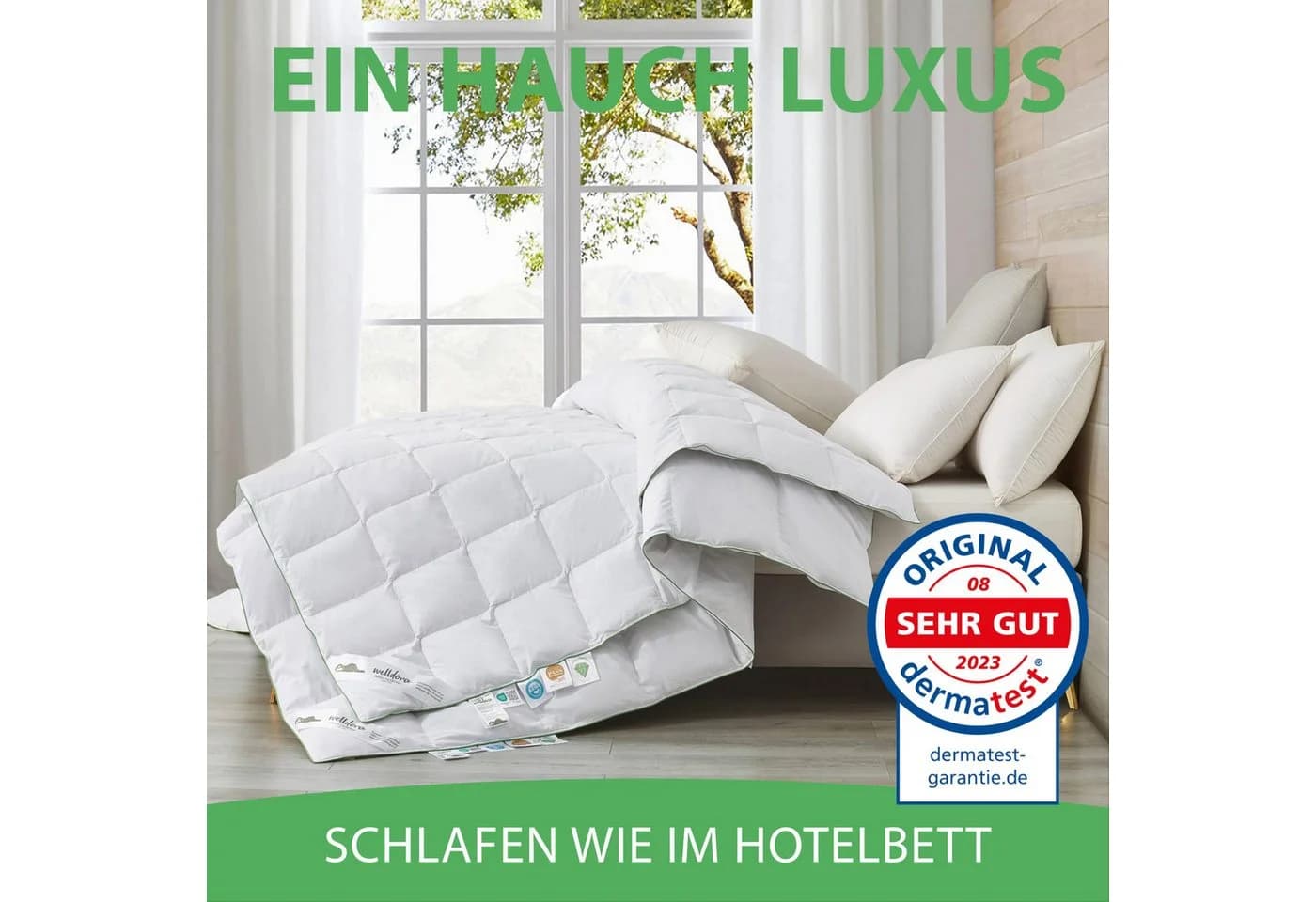 Welldora Daunenbettdecke 4-Jahreszeiten Komfort Allergiker - Bild 5