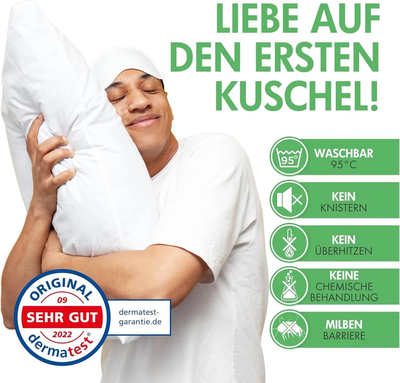 Welldora Kissenbezug Allergiker Weiß Milbenbezug Encasing - Bild 4