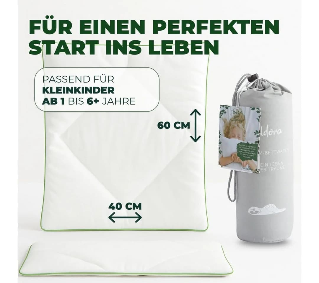 Welldora Kinderkissen 40x60 cm Flach Baumwolle