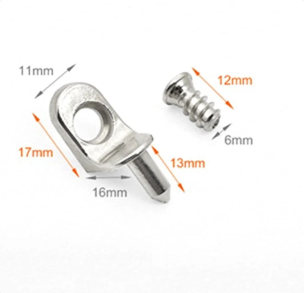 BAYLI 24 Stück Winkelbodenträger Metall Silber mit Schraube & Zapfen - Bild 2
