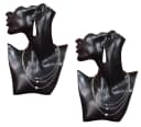 BAYLI Schmuckständer 2x Schmuckbüste Schwarz Kunststoff Bild 2