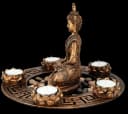 Figuren Shop GmbH Buddha Teelichthalter Bronzefarben Dekoschale Bild 3