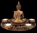 Figuren Shop GmbH Buddha Teelichthalter Bronzefarben Dekoschale Bild 4