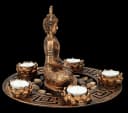 Figuren Shop GmbH Buddha Teelichthalter Bronzefarben Dekoschale Bild 5