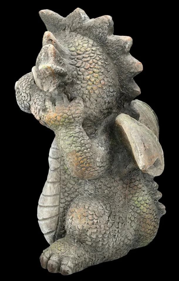 Figuren Shop GmbH Gartenfigur Fröhlicher Drache mit Laterne - Bild 3
