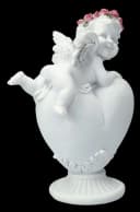 Figuren Shop GmbH Fantasy-Figur Engel Putte mit Rosenkranz auf Herz Bild 1