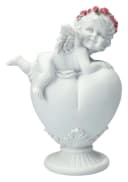 Figuren Shop GmbH Fantasy-Figur Engel Putte mit Rosenkranz auf Herz Bild 2