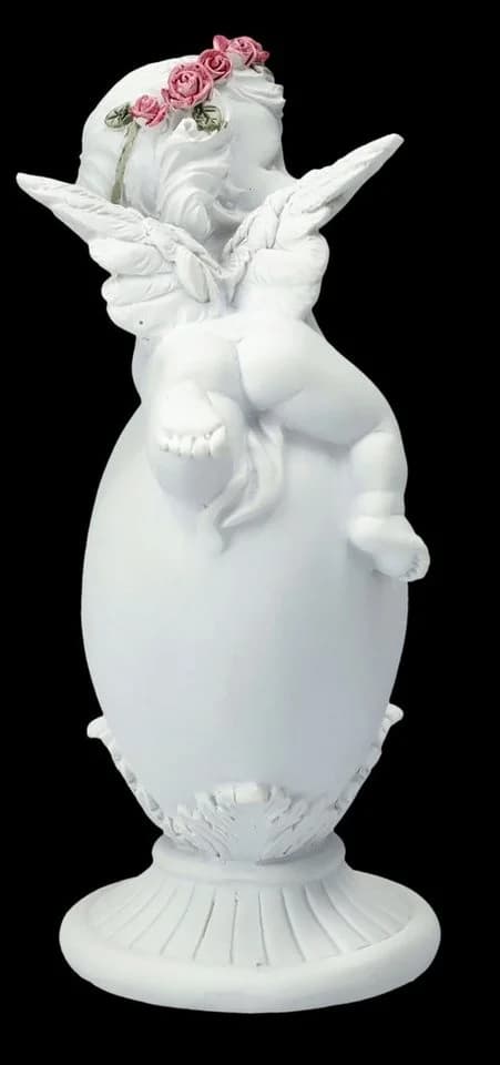 Figuren Shop GmbH Fantasy-Figur Engel Putte mit Rosenkranz auf Herz - Bild 5