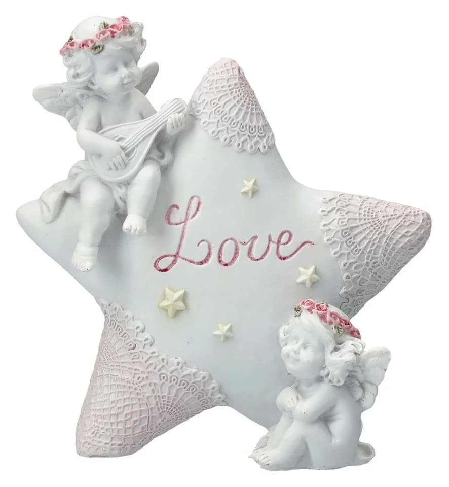 Figuren Shop GmbH Dekofigur Engel Putten mit Stern Love - Bild 2