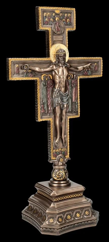 Figuren Shop GmbH Tischkreuz Kreuz von San Damiano Kruzifix Jesus