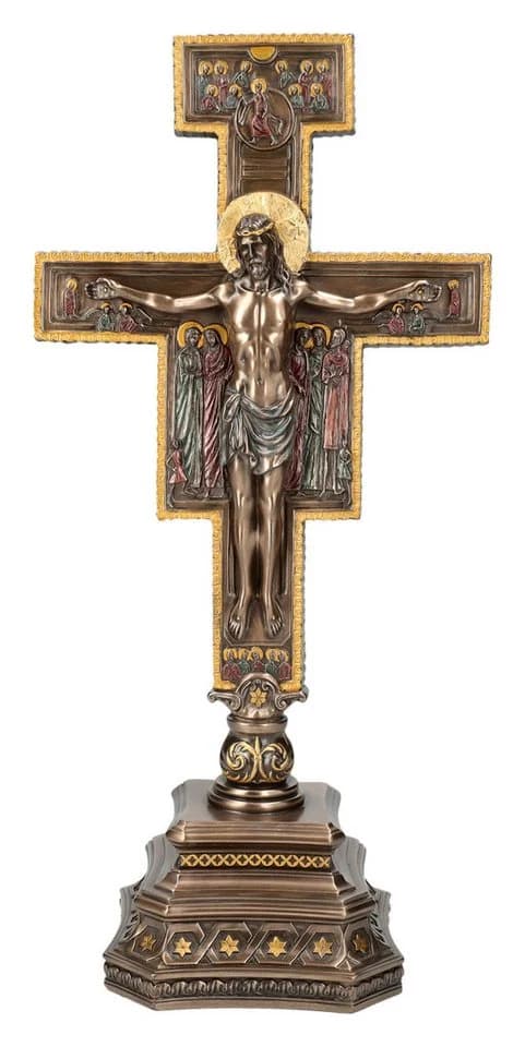 Figuren Shop GmbH Tischkreuz Kreuz von San Damiano Kruzifix Jesus - Bild 2