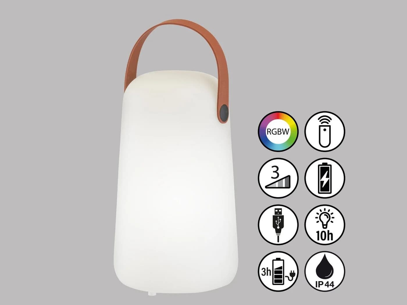 easy! BY FHL LED Außen-Tischleuchte USB-Ladefunktion RGB-Farbwechsler 2er-Set Outdoor - Bild 5