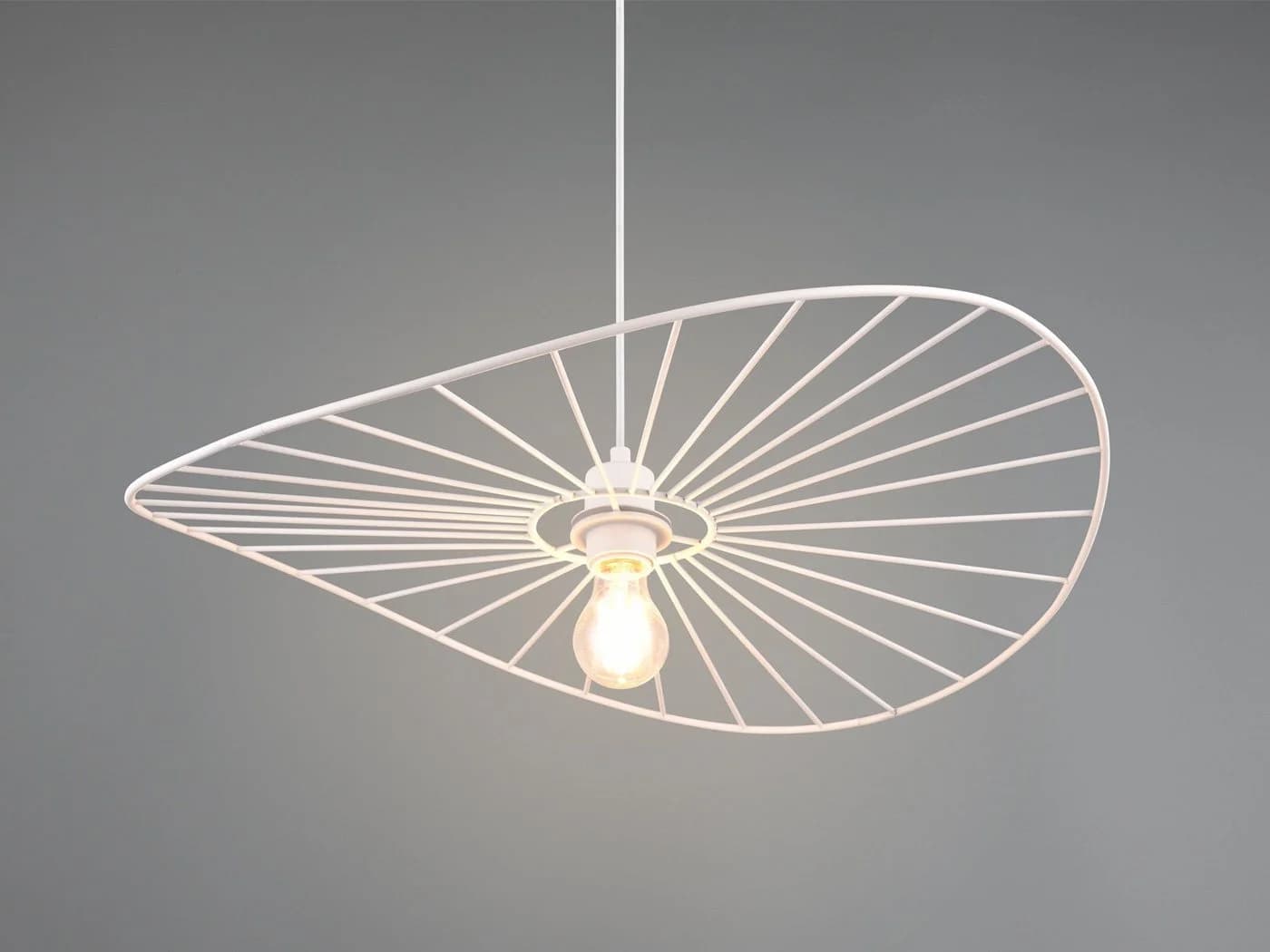 Reality Leuchten LED Pendelleuchte Retro Weiß Dimmbar - Bild 3