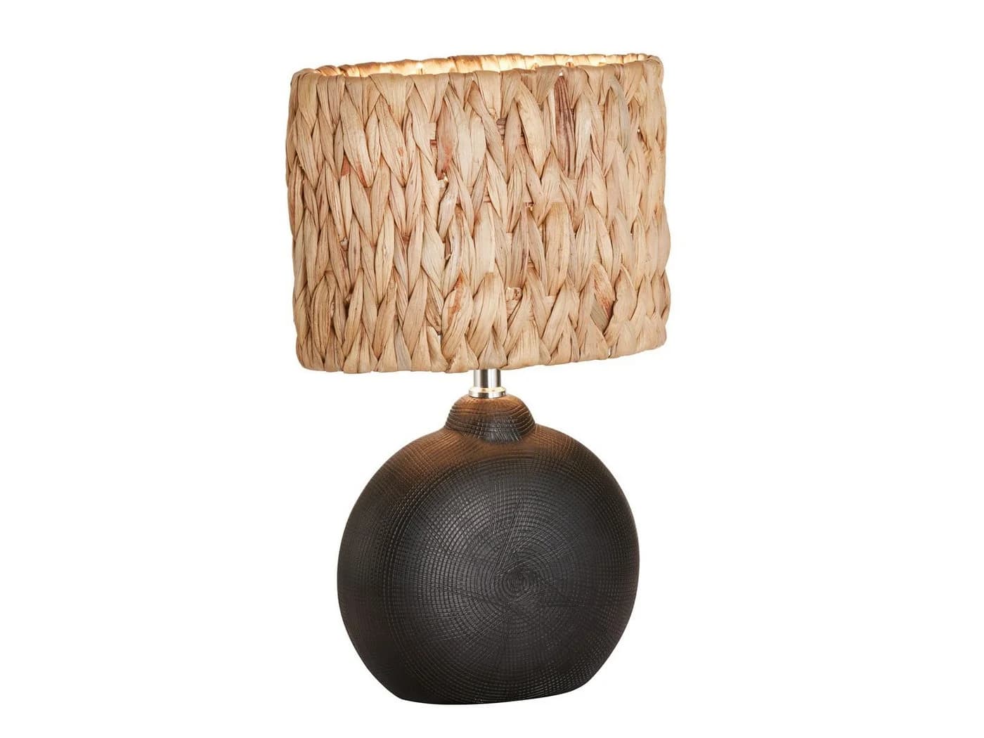 FISCHER & HONSEL LED Nachttischlampe Schwarz Keramik Seegras Boho Dimmbar - Bild 2