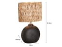 FISCHER & HONSEL LED Nachttischlampe Schwarz Keramik Seegras Boho Dimmbar Bild 4