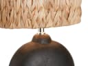 FISCHER & HONSEL LED Nachttischlampe Schwarz Keramik Seegras Boho Dimmbar Bild 5