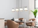 Reality Leuchten LED Pendelleuchte 4-flammig Weiß/Grau Bild 1
