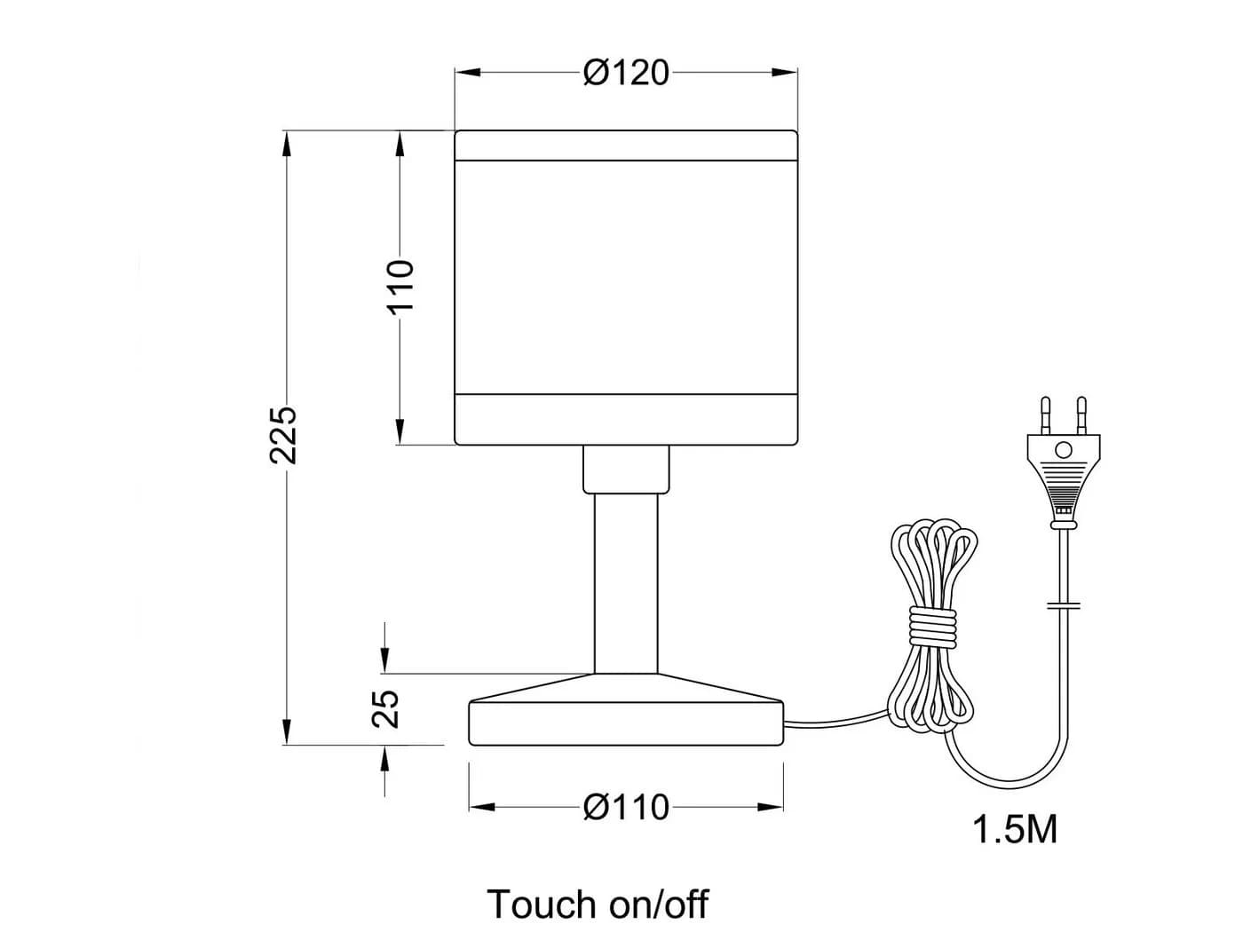 Reality Leuchten LED Nachttischlampe Touch dimmbar Grau/Weiß - Bild 3