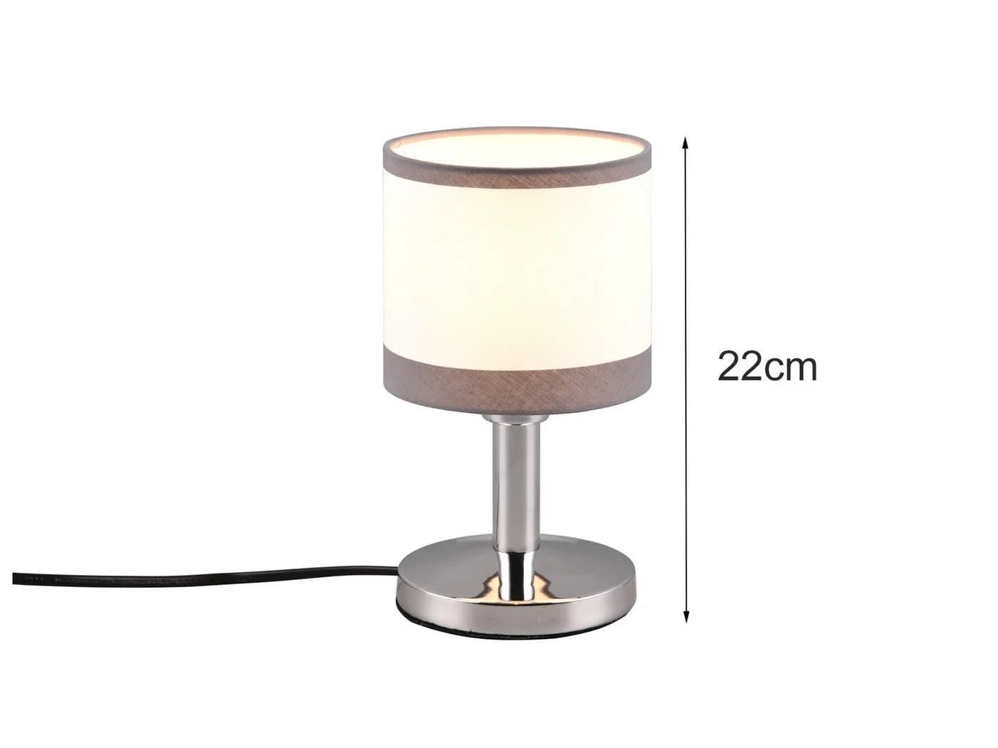 Reality Leuchten LED Nachttischlampe Touch dimmbar Grau/Weiß - Bild 4