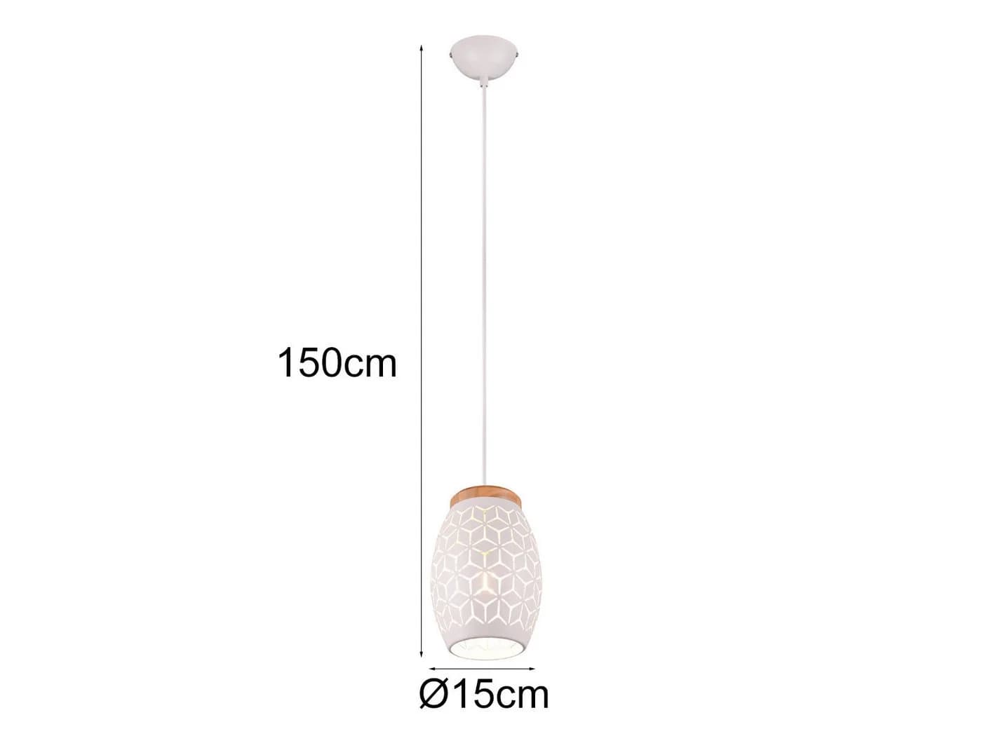 Reality Leuchten LED Pendelleuchte Weiß Dimmbar E27 - Bild 4