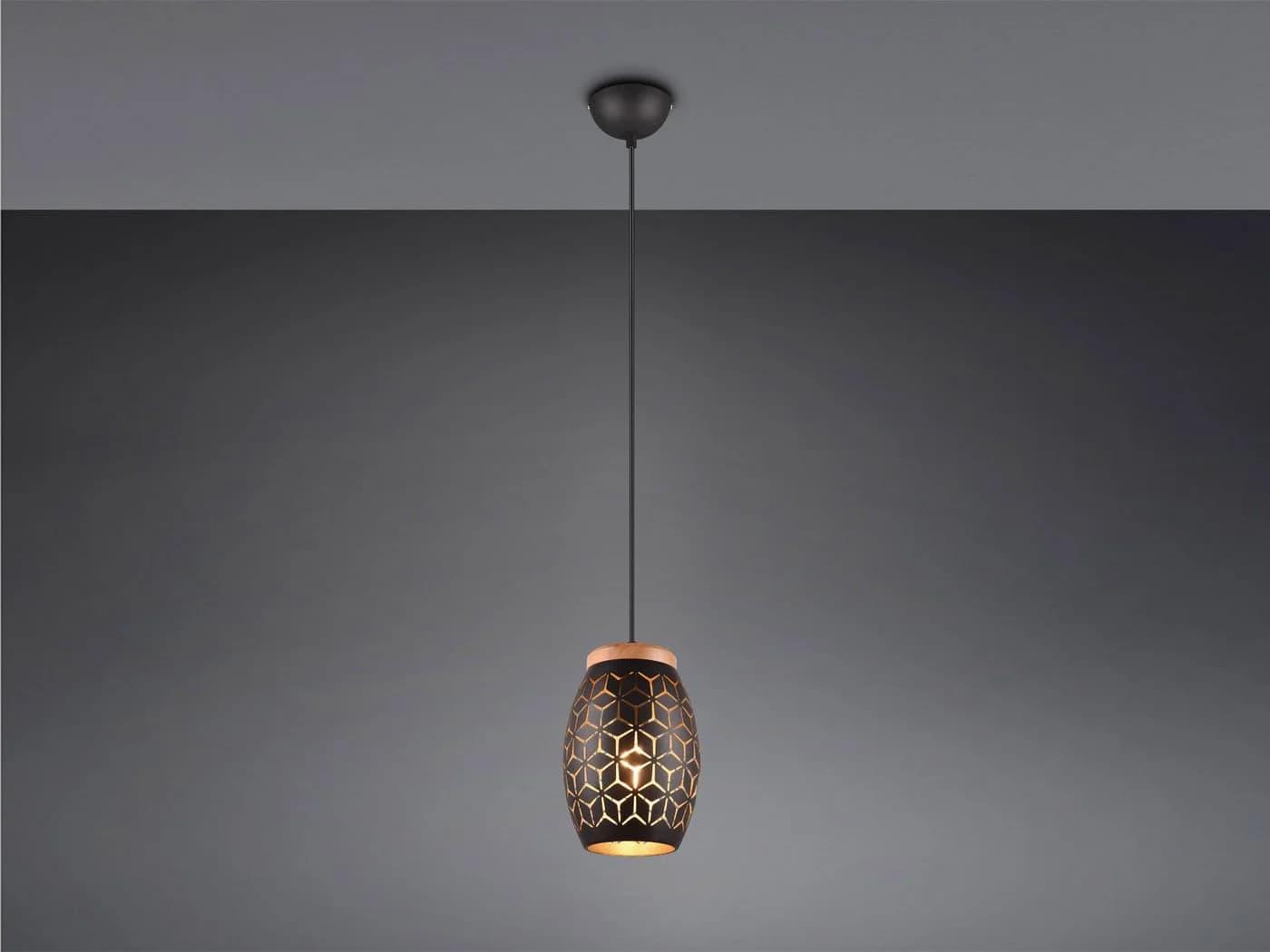 Reality Leuchten LED Pendelleuchte Dimmbar Schwarz Gold - Bild 3
