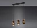 Reality Leuchten LED Pendelleuchte Dimmfunktion Dreiflammig Schwarz/Gold Bild 3