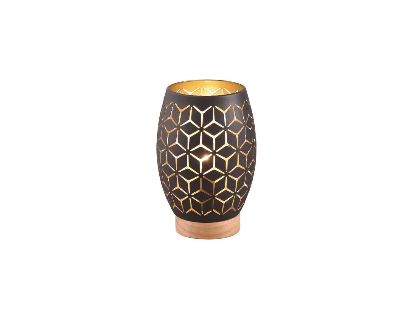 Reality Leuchten LED Nachttischlampe Schwarz Gold Dimmbar - Bild 2