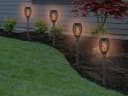 GLOBO LIGHTING Solarfackeln 4er Set Flammeneffekt Schwarz Bild 1