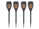 GLOBO LIGHTING Solarfackeln 4er Set Flammeneffekt Schwarz Bild 2