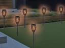 GLOBO LIGHTING Solarfackeln 6er Set mit Flammeneffekt Schwarz Bild 1