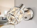 GLOBO LIGHTING LED Wandleuchte Silber Dimmbar Kristall Bild 5